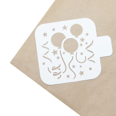 Трафарет, Воздушные шарики, 9*9 см, 1 шт., ДРм-18