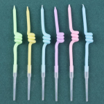 Свечи Спирали, Ассорти, Макарунс, 0,35*8,5 + 5 см, 6 шт. с держат., 802967