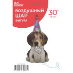 Шар (30''/76 см) Фигура, Щенок в колпачке, 1 шт. в уп., 26676