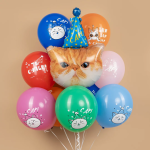 Шар (32''/81 см) Фигура, Котик в колпачке, 1 шт. в уп., 13491