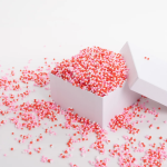 Шарики пенопласт, Цветной микс, Красный/Розовый, 2-4 мм, 10 гр., 6231114