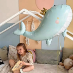 Шар (36''/91 см) Фигура, Кит в короне, 1 шт. в уп., 23874P