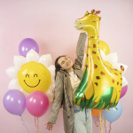 Шар 3D (47''/119 см) Фигура на подставке, Жираф, 1 шт. в уп., 23474