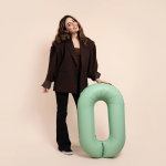 Шар (40''/102 см) Цифра, 0 Slim, Мятный, Матовый, 1 шт. в уп., B901910MM