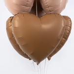 Шар (18''/46 см) Сердце, Шоколад, Матовый, 1 шт., 201500MCH