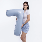 Шар (40''/102 см) Цифра, 7 Slim, Небесный, 1 шт. в уп., 941186