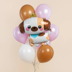 Шар (30''/76 см) Фигура, Щенок в короне, 1 шт. в уп., 27630P