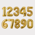 Шар (40''/102 см) Цифра, 9 Slim, Золото, 1 шт. в уп., B901919O