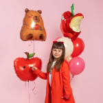 Шар (22''/56 см) Фигура, Капибара с яблочком, 1 шт., 26275