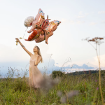 Шар (36''/91 см) Фигура, Бабочка, Розовый, 1 шт., 23514