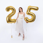 Шар (40''/102 см) Цифра, 5 Slim, Золото, 1 шт. в уп., B901915O