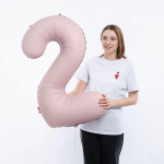 Шар (40''/102 см) Цифра, 2 Slim, Пыльная роза, Сатин, 1 шт. в уп., C901912SDR