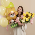 Шар (30''/76 см) Фигура, Песик Цветочек, 1 шт. в уп., 26333