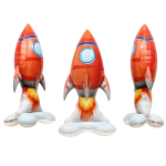Шар 3D (51''/130 см) Фигура на подставке, Ракета, 1 шт. в уп., 23562