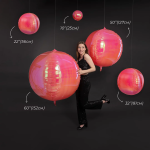 Шар 3D (32''/81 см) Сфера, Розовый, Хамелеон, 1 шт. в уп., 26134