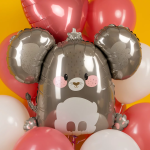 Шар (26''/66 см) Фигура, Маленькая Мышка, Серый, 1 шт. в уп., G72198-P