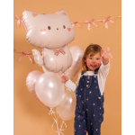 Шар (22''/56 см) Фигура, Кошечка с бантиком, 1 шт. в уп., G72254-P