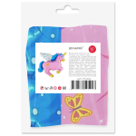 Шар с клапаном (16''/41 см) Мини-фигура, Сказочный единорог, Розовый, 5 шт. в уп. (цв.этик.), 17145S5