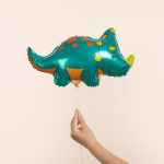 Шар с клапаном (16''/41 см) Мини-фигура, Динозавр Трицератопс, 1 шт., 27136