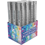 Пневмохлопушка (12/30 см), С Днем Рождения, Звезды фольга, Серебро, Металлик, 1 шт., 723035