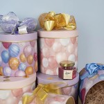 Набор коробок Цилиндр, Воздушные шары, Розовый, 20,5*20 см, 3 шт. в упак. , 503006