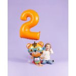 Шар 3D (33''/84 см) Ходячая Фигура, Тигренок Супергерой, 1 шт. в уп., GPW06-P