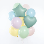 Шар (18''/46 см) Сердце, Нежная мята, Сатин, 1 шт., 27182