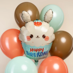 Шар (23''/58 см) Фигура, Кексик с зайчиком, 1 шт., 27200