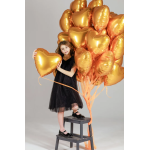 Шар (19''/48 см) Сердце, Янтарь, Бохо, 1 шт., 940356