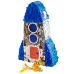 Пиньята Ракета, Синий/Серебро, Металлик, 43*28*10 см, 1 шт. в упак. , 6012302-BX