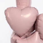 Шар (19''/48 см) Сердце, Пыльная роза, 1 шт., 224739