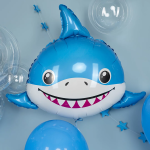 Шар (31''/79 см) Фигура, Веселая акула, 1 шт., 901896