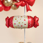 Шар (34''/86 см) Фигура, Конфета, Сердечки, Красный, Сатин, 1 шт. в уп., 27273P