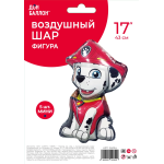 Шар с клапаном (17''/43 см) Мини-фигура, Щенок Пожарный, 5 шт. в уп., 24054