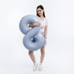 Шар (40''/102 см) Цифра, 8 Slim, Небесный, 1 шт. в уп., 941193