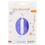 Шар (40''/102 см) Цифра, 0, Сиреневый, Металлик, 1 шт. в уп., 24210