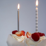 Свечи Серебряный микс, Металлик, 12 см, 8 шт. с держат., 802711