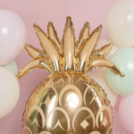 Шар 3D (59''/150 см) Фигура на подставке, Ананас, Золото, 1 шт. в уп., 26465
