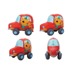 Шар (29''/74 см) Фигура 3D, Три Кота, Компот в машинке, 1 шт. в уп., 401137