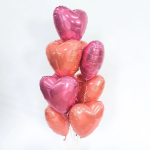 Шар (19''/48 см) Сердце, Розовый пион, 1 шт., 757994