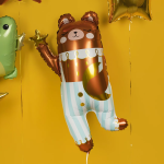 Шар (41''/104 см) Фигура, Мишка со звездочкой, 1 шт., 23933