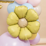 Шар (25''/64 см) Цветок, Ромашка (надув воздухом), Желтый, Сатин, 1 шт., 27425