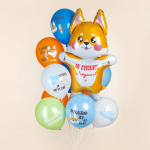 Шар (41''/104 см) Фигура, Корги на День Рождения, 1 шт. в уп., 24163