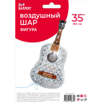 Шар (35''/89 см) Фигура, Гитара, Серебро, 1 шт. в уп., 26439