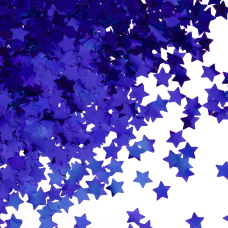 Конфетти фольга Звезда, Королевский синий, Металлик, 1,5 см, 50 г., 6015209