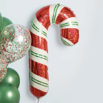 Шар (35''/89 см) Фигура, Леденец трость, Красный, Голография, 1 шт., 85631H