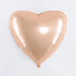 Шар (18''/46 см) Сердце, Пудра, Сатин, 1 шт., 201500PLN