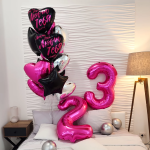 Шар (30''/76 см) Звезда, Черный, 1 шт. в уп., 753286