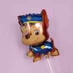 Шар с клапаном (17''/43 см) Мини-фигура, Щенок Полицейский, 5 шт. в уп., 24052