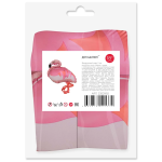 Шар с клапаном (17''/43 см) Мини-фигура, Фламинго, Розовый, 5 шт. в уп. (цв.этик.), 23529S5